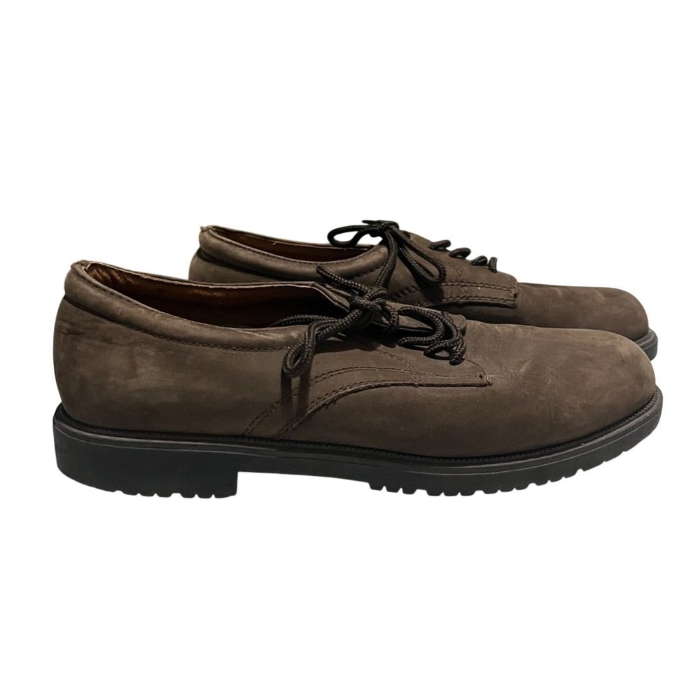Claybrooke Mens Suede Leather Lace Up Shoes Brown Size 10 M